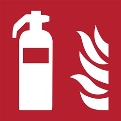 Pictogram sign Djois Fire extinguisher 150x150mm red