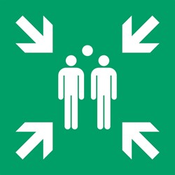 Pictogram sign Djois Gathering Place 300x300mm green