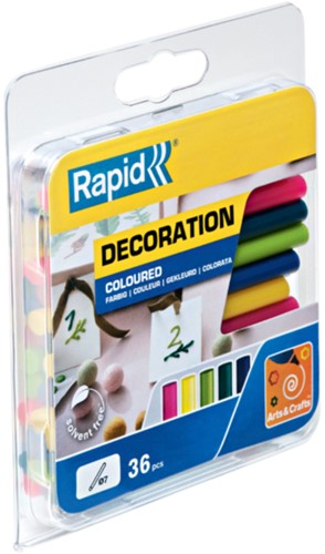 Lijmpatroon Rapid 7mm 5 kleuren assorti 36 stuks-2