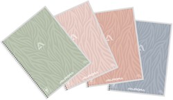 Cahier Aurora A5 120 pages 80g spirale ligné assorti