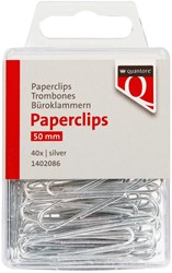 Büroklammer Quantore 50mm rund 40 Stück silber