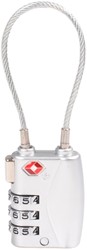 Padlock Pavo with combination lock and cable TSA