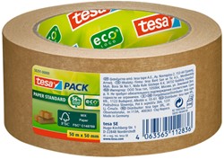 Packaging tape tesapack® Paper Standard ecoLogo 50mx50mm brown