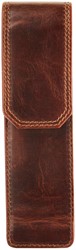 Etui stylos Maverick The Original pour 2 stylos cuir marron