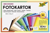 Carton photo Folia A5 300g 50 feuilles assorti