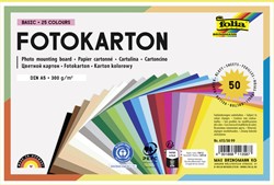 Carton photo Folia A5 300g 50 feuilles assorti