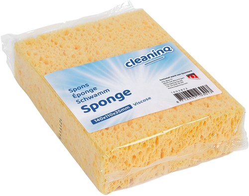 Eponge Cleaninq Viscose 140x110x35mm jaune