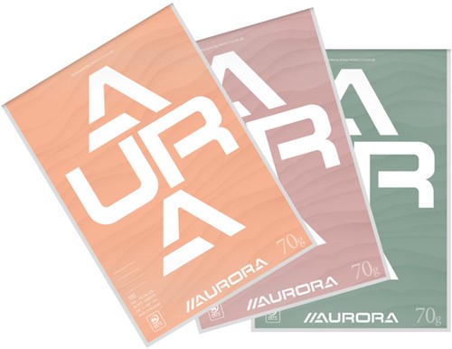 Bloc-notes Aurora A4 ligné 100 feuilles 70g assorti