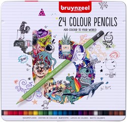 Crayon de couleur Bruynzeel boîte métal 24 pièces