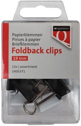 Foldback-Clips Quantore 19 mm sortiert 12 Stück