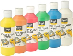 Peinture trottoir craie Creall Chalk Paint lot 6 couleurs 250ml