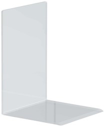 Bookend MAUL acrylic 12x12x17cm set 2 crystal clear