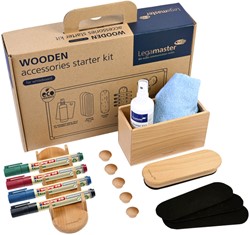 Kit Starter accessoires tableau blanc Legamaster WOODEN 17 pièces