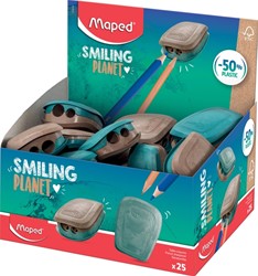 Taille-crayon Maped Smiling Planet 2 trous présentoir 25 pièces