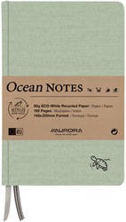 Carnet de notes Aurora Ocean A5 192 pages ligné 80g structure lin vert