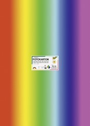 Carton photo Folia 50x70cm 300g 10 feuilles n° 1650 arc-en-ciel