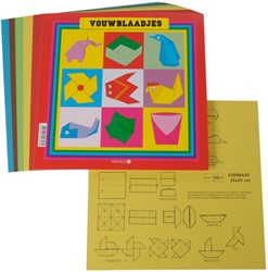 Folding sheets square 20x20cm 65gram assorted 90 sheets