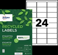 Etiquette Avery LR-7159-100 33,9x63,5mm recyclé blanc 2400 pièces-2