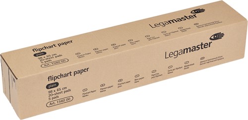 Bloc papier pour chevalet Legamaster uni 20 feuilles 5 pièces-3