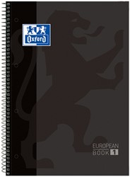 Cahier de notes Oxford Classic Europeanbook A4+ 4 perforations carreau 160 pages noir