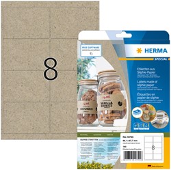 Etiquette HERMA 10755 99,1x67x7mm silphie brun 160 pièces