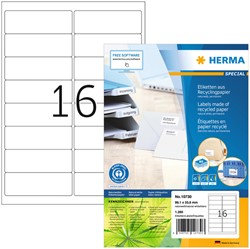 Etiquette HERMA Recycling 10730 99,1x33,8mm blanc 1280 pièces