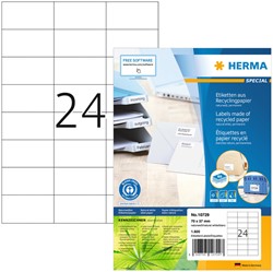 Etiquette HERMA Recycling 10729 70x37mm blanc 1920 pièces