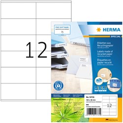 Etiquette HERMA Recycling 10733 105x48mm blanc 960 pièces