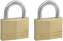 Padlock MasterLock 2 equal-locking brass 50mm 2 pcs
