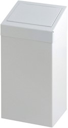 Waste bin Vepa Bins with push lid 50 liter metal white