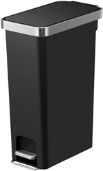Poubelle à pédale EKO Hana Slim 40L noir