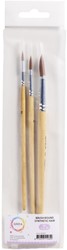 Pinceaux Qrea poil synthétique set 3 largeurs
