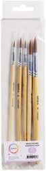 Pinceaux Qrea poil synthétique set 5 largeurs