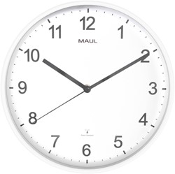 Wanduhr MAUL Sprint RC Ø30x5cm Kunststoff weiß/weiß inkl. Batterie