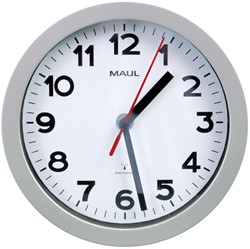 Wanduhr MAUL Step RC Ø20x5cm aus Kunststoff silber/weiss