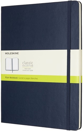 Carnet Moleskine XL 190x250mm uni couverture rigide bleu saphir