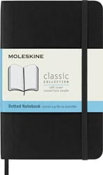 Carnet Moleskine Pocket 90x140mm pointillé couverture souple noir