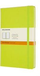 Carnet Moleskine large 130x210mm ligné couverture rigide vert citron