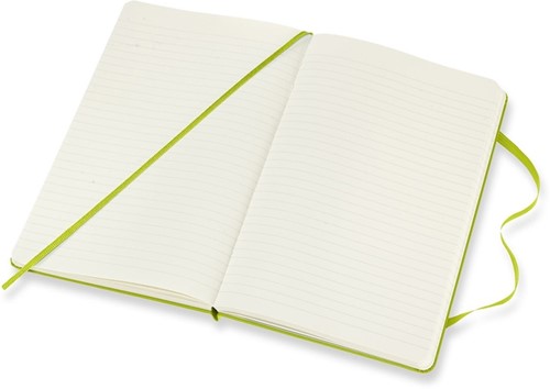 Carnet Moleskine large 130x210mm ligné couverture rigide vert citron-3
