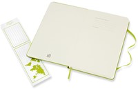 Carnet Moleskine large 130x210mm ligné couverture rigide vert citron-2