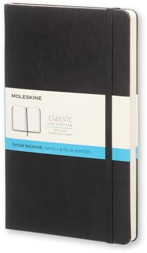 Carnet Moleskine large 130x210mm pointillé couverture rigide noir