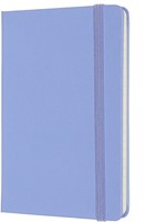 Carnet Moleskine Pocket 90x140mm ligné couverture rigide bleu hortensia-2