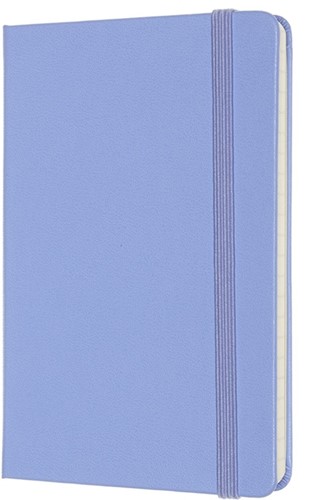 Carnet Moleskine Pocket 90x140mm ligné couverture rigide bleu hortensia-2