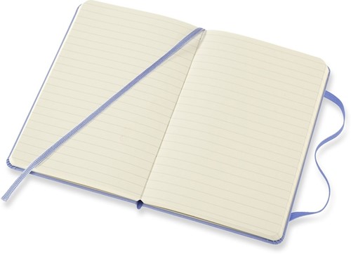 Carnet Moleskine Pocket 90x140mm ligné couverture rigide bleu hortensia-3
