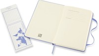 Carnet Moleskine Pocket 90x140mm ligné couverture rigide bleu hortensia-2