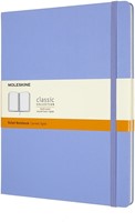 Carnet Moleskine XL 190x250mm ligné couverture rigide bleu hortensia