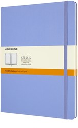 Carnet Moleskine XL 190x250mm ligné couverture rigide bleu hortensia