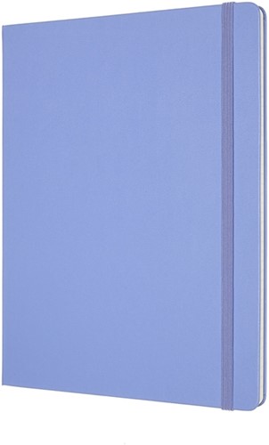 Carnet Moleskine XL 190x250mm ligné couverture rigide bleu hortensia-2