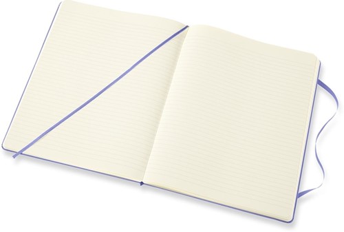 Carnet Moleskine XL 190x250mm ligné couverture rigide bleu hortensia-3
