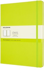 Carnet Moleskine XL 190x250mm uni couverture rigide vert citron